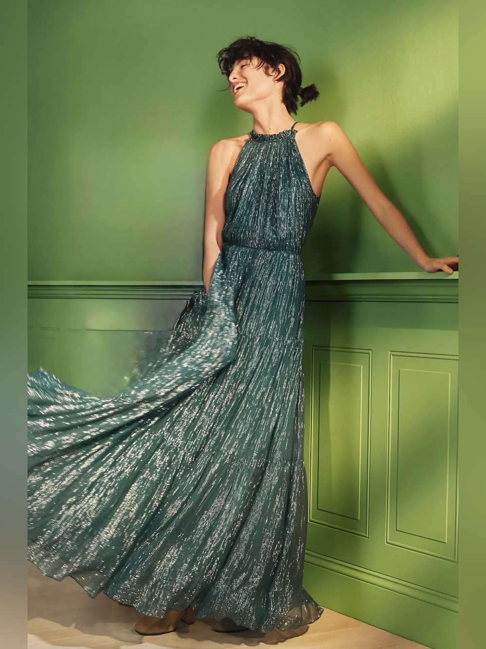 Celestial Halter Gown by Ranna Gill - Picture 1 of 10